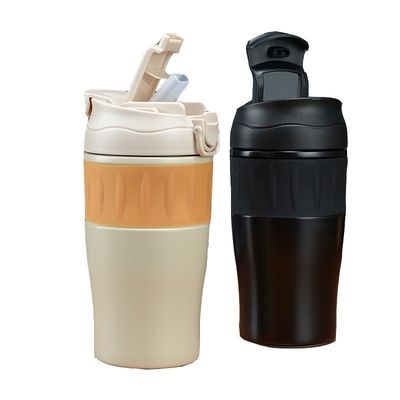 500 ml tasses de café en acier inoxydable avec couvercle logo personnalisé tasses à boire et paille de qualité alimentaire