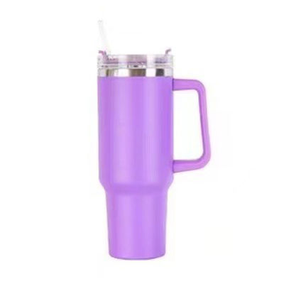 Logo personnalisé Acceptable en acier inoxydable droit 40Oz Tumbler avec poignée et paille