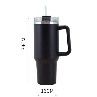Logo personnalisé Acceptable en acier inoxydable droit 40Oz Tumbler avec poignée et paille