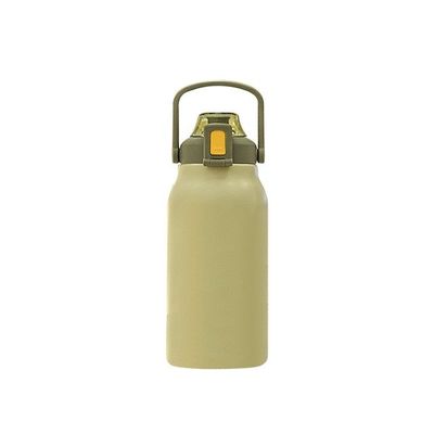 Bouteille d'eau portable en acier inoxydable de 1300 ml avec couvercle à paille à large bouche et logo personnalisé