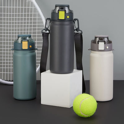 Flacon à vide de 600 ml avec poignée isolante thermique bouteille de sport en acier inoxydable
