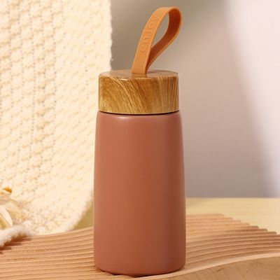 Bouteilles sous vide Thermoses Petite capacité Coupe isolée avec conception créative de grains de bois