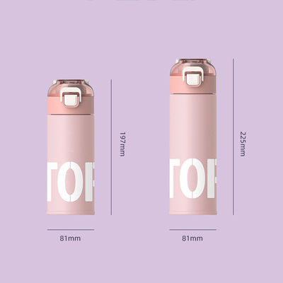 Style de conception classique bouteille d'eau pour femme tasse droite et personnalisation du logo personnalisé