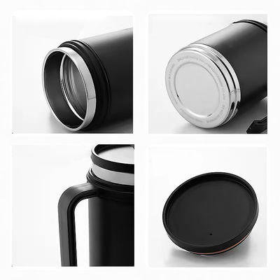 Coupe de café en acier inoxydable à double paroi pour toute la saison avec avantage de poignée portable