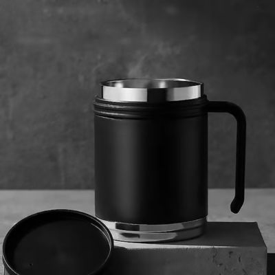 Coupe de café en acier inoxydable à double paroi pour toute la saison avec avantage de poignée portable