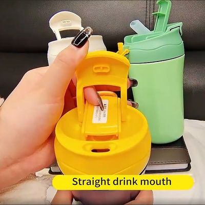 Bouteille d'eau de bureau à vide de 15 oz double paroi isolée voyage tasse à café avec couvercle en silicone