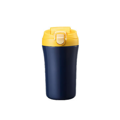 Tabou à café de voyage isolé en acier inoxydable avec logo personnalisé et couvercle anti-déversement