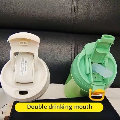 Tabou à café de voyage isolé en acier inoxydable avec logo personnalisé et couvercle anti-déversement