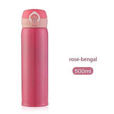 Bouteille d'eau sous vide à rebond en acier inoxydable de 500 ml avec couleur solide et échantillon fourni