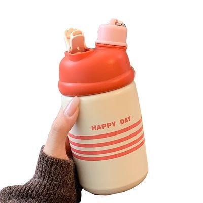 Coupe thermos isolée en acier inoxydable 500 ml, appareil de café à vide à haute apparence, avec couvercle