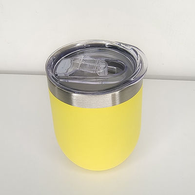 Bouteille en acier inoxydable à double paroi en forme d'oeuf avec couvercle pour 240 ml / 350 ml de capacité