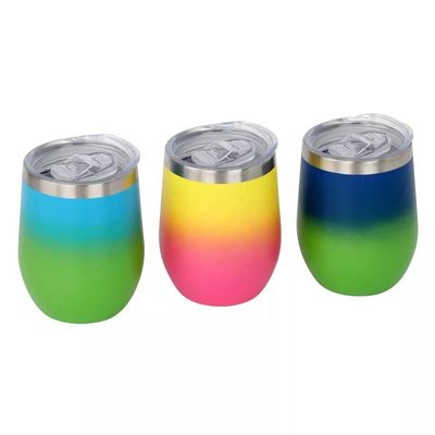 Occasion de camping 12 oz en acier inoxydable isolation moule en forme d' œuf avec couvercle de qualité alimentaire PP