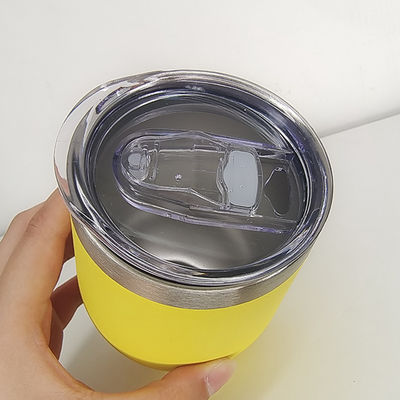Coupe à café en acier inoxydable en forme d' œuf avec couvercle de qualité alimentaire en PP