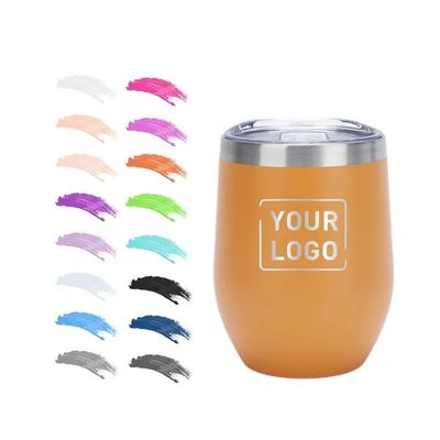 12 oz double paroi en acier inoxydable tasse de café de voyage isolé sous vide moules en forme d'œuf