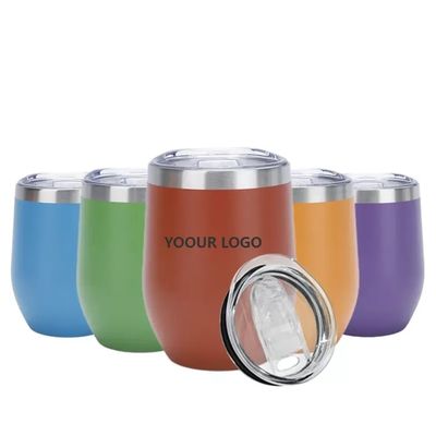 12 oz double paroi en acier inoxydable tasse de café de voyage isolé sous vide moules en forme d'œuf