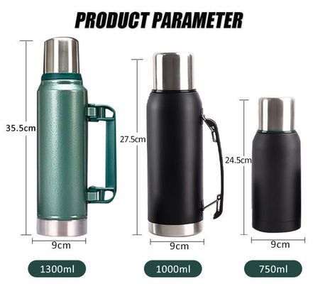 Vacuum pot de voyage 1900ml chaudière à eau en acier inoxydable idéal pour les voyages en plein air