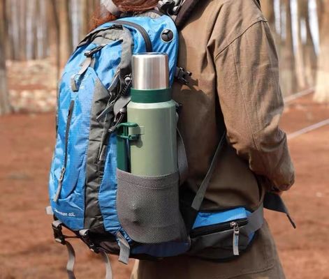 Bouilloire à eau chaude isolée en acier inoxydable à double paroi pour voyages en plein air et camping