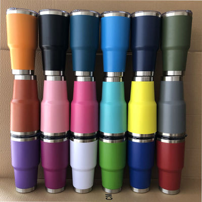 Coupe de café de voyage isolée en acier inoxydable personnalisée avec capacité et logo de 900 ml