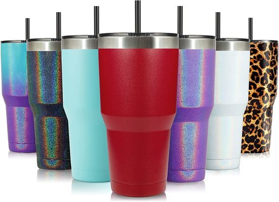 Coupe de café de voyage isolée en acier inoxydable personnalisée avec capacité et logo de 900 ml