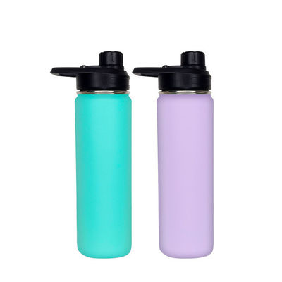 Bouteille d'eau isolée en acier inoxydable de type métallique pour gymnastique 550ml 650ml 750ml