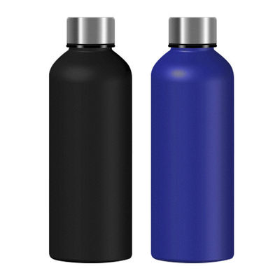 Bouteilles d'eau isolées en acier inoxydable à couvercle PP de qualité alimentaire pour voyages en plein air