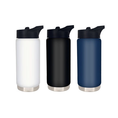 Bouteille d'eau à large bouche isolée à 550 ml, avec couvercle, pour tous