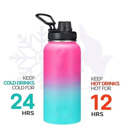 Vente 22 oz bouteille d'eau en acier inoxydable grande capacité aspirateur pour enfants et adultes