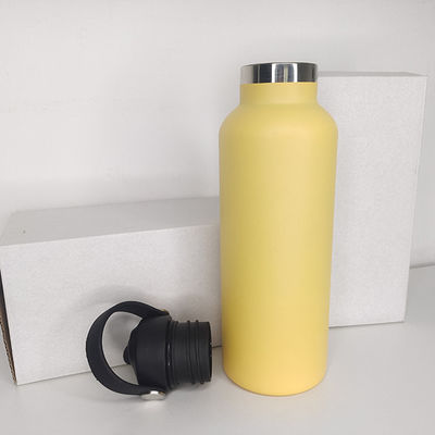 Bouteille d'eau isolée en acier inoxydable portable de 650 ml pour le sport