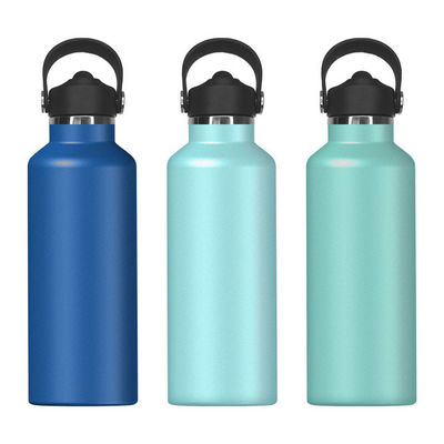 Bouteille d'eau isolée en acier inoxydable portable de 650 ml pour le sport