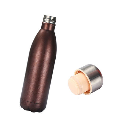 Fonction Bouteille d'eau recyclable avec couvercle 1 litre en acier inoxydable isolé pour le sport