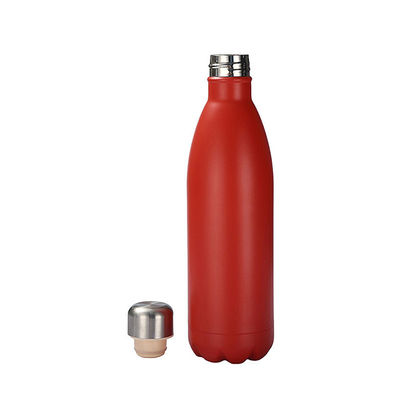 Fonction Bouteille d'eau recyclable avec couvercle 1 litre en acier inoxydable isolé pour le sport