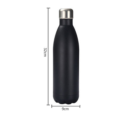 Fonction Bouteille d'eau recyclable avec couvercle 1 litre en acier inoxydable isolé pour le sport