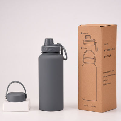 Bouteilles sous vide 1 litre tasse de café avec couvercle vélo sportif bouteille d'eau pour la performance