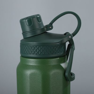 Bouteille d'eau de sport en acier inoxydable avec poignée