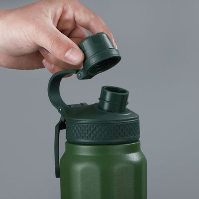 Bouteille d'eau de sport en acier inoxydable avec poignée