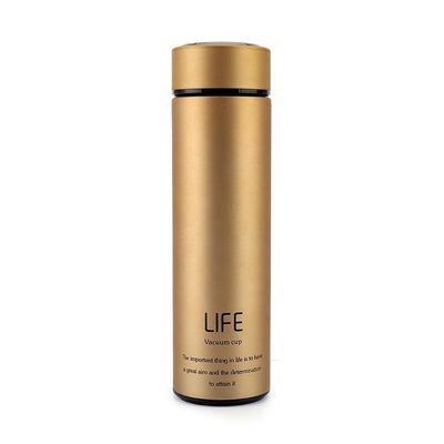 Bouteilles sous vide 500 ml Thermomètre à thé en acier inoxydable Bouteille à boire isolée avec filtre
