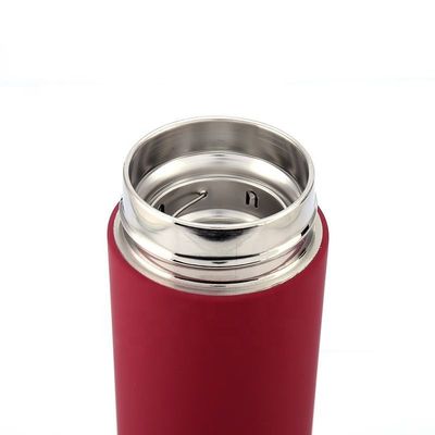 Bouteilles sous vide 500 ml Thermomètre à thé en acier inoxydable Bouteille à boire isolée avec filtre