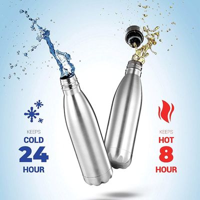 Bouteille à vide en acier inoxydable à double paroi de 500 ml pour garder les boissons chaudes ou froides