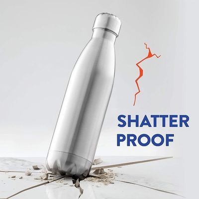 Bouteille à vide en acier inoxydable à double paroi de 500 ml pour garder les boissons chaudes ou froides