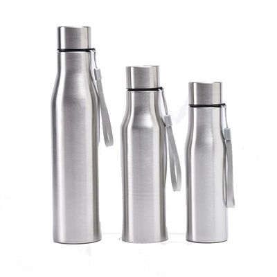 Bouteille d'eau en acier inoxydable à paroi simple extérieure avec fonction de froid chaud 500/750/1000ml