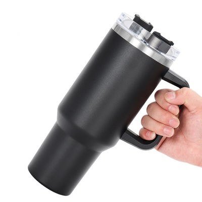 Coupe Tumbler personnalisée Logo en acier vide isolé 40oz tasses de café avec poignée pour le voyage