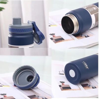 Bouteille d'eau de sport en acier inoxydable isolée avec paille sans BPA et double paroi