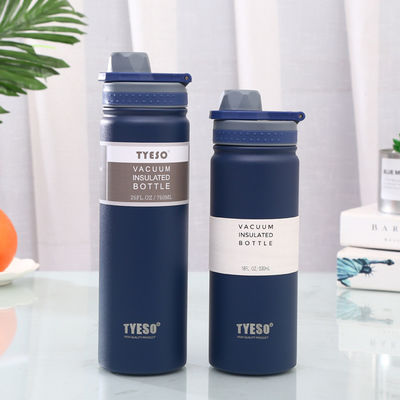Bouteille d'eau sportive isolée sous vide à double paroi personnalisée pour voyager et camper