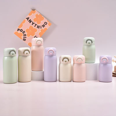 Conception de dessins animés 350 ml bouteille thermos en acier inoxydable avec couvercle à rebond Gardez votre boisson chaude