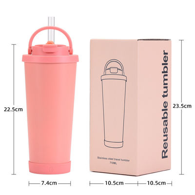 Logo personnalisé Acceptable évier à vide en acier inoxydable avec couvercle et tasse de paille de voyage