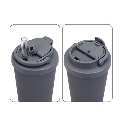 Logo personnalisé Acceptable évier à vide en acier inoxydable avec couvercle et tasse de paille de voyage