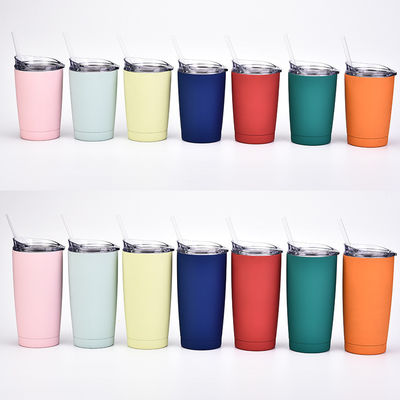 Bottle d'eau en acier inoxydable avec paille en plastique
