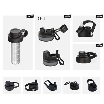 Bouteille d'eau en acier inoxydable 304 à double paroi 18 oz bouteille isolée sous vide avec le dernier couvercle