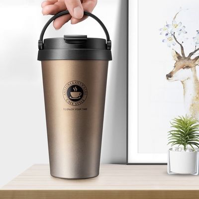 Bouteille d'eau isolée en acier inoxydable à double paroi de 500 ml pour tasses de boissons
