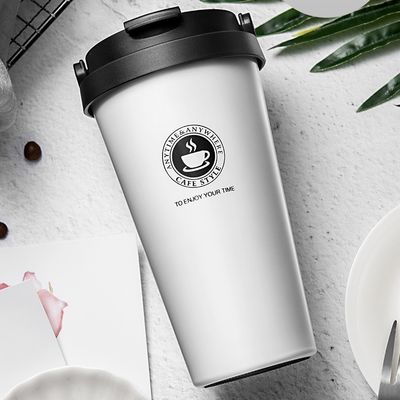 Bouteille d'eau isolée en acier inoxydable à double paroi de 500 ml pour tasses de boissons